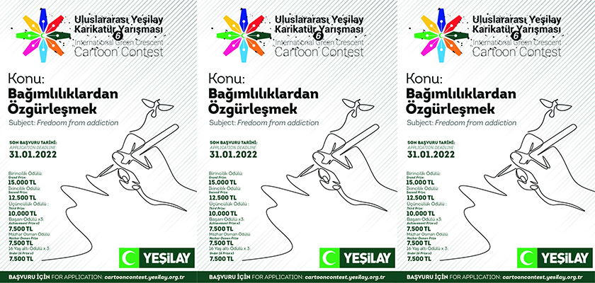 6. Uluslararası Yeşilay Karikatür Yarışması İçin Başvurular Başladı