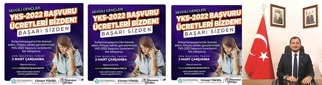 Süleymanpaşa Belediyesinden Üniversite Adayı Gençlere Sınav Ücreti Desteği