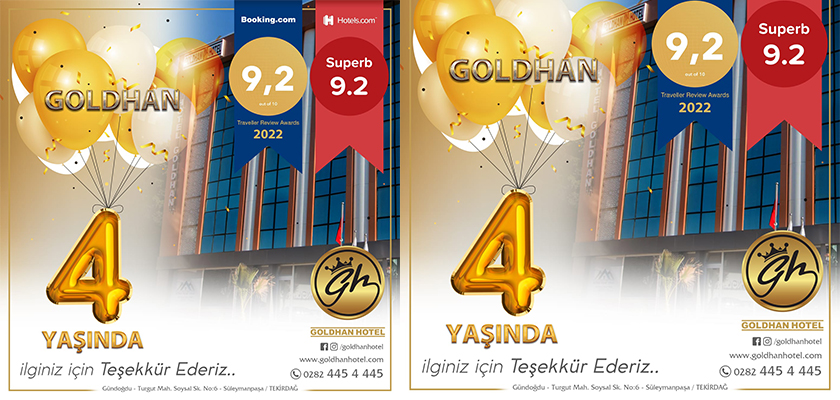 Goldhan Hotel 4’üncü Yılını Kutluyor