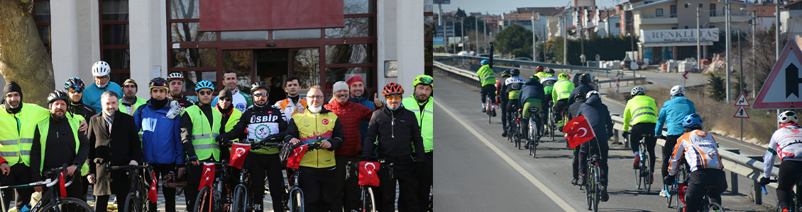 Çanakkale’ye giden bisikletçiler Süleymanpaşa Belediyesinin misafiri oldu