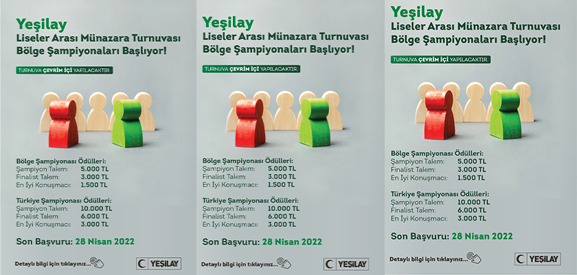 Yeşilay Liseler Arası Münazara Turnuvası Bölge Şampiyonaları Başlıyor