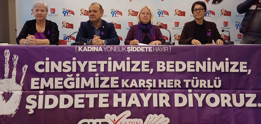 CHP KADIN KOLLARI İL KADIN KOLLARI BAŞKANLIĞININ
KADINA YÖNELİK ŞİDDETE KARŞI ULUSLARARASI
MÜCADELE GÜNÜ’NE İLİŞKİN BASIN AÇIKLAMASI
