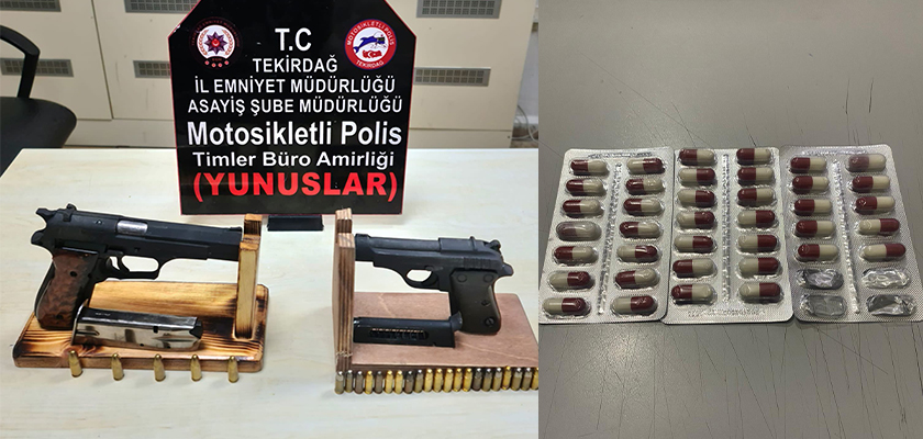 Yunus Timleri 12 adet ruhsatsız tabanca yakaladı