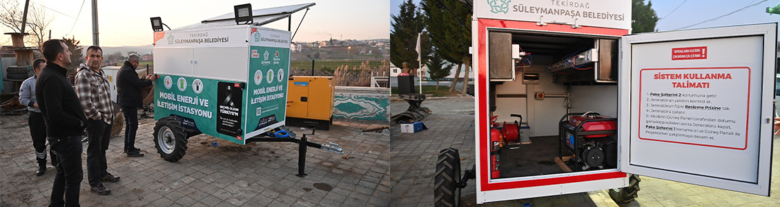 Belediye atölyesinde depremzedeler için mobil enerji ve iletişim istasyonu yaptılar