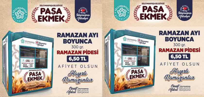 Paşa Halk Ekmek büfelerinde ucuza Ramazan pidesi satışı başladı