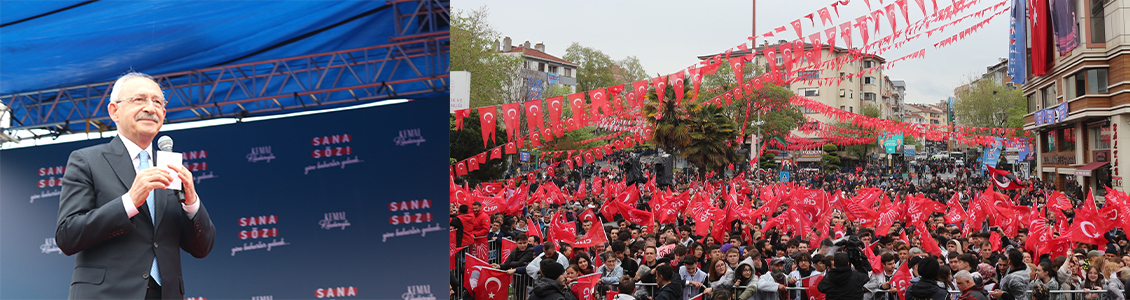 MİLLET İTTİFAKI CUMHURBAŞAKNI ADAYI, KILIÇDAROĞLU TEKİRDAĞ’DA MİTİNG DÜZENLEDİ