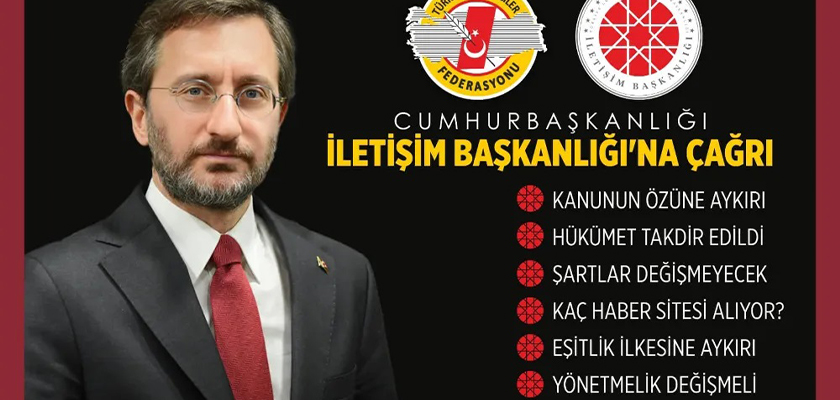 TGF’DEN İLETİŞİM BAŞKANI FAHRETTİN ALTUN’A ÇAĞRI