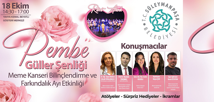 Süleymanpaşa Pembe Güller Şenliği’nde Buluşacak